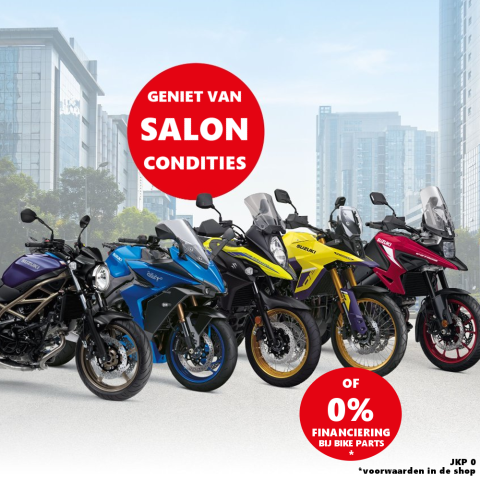 0% financiering van Bike Parts of Suzuki Salon Acties