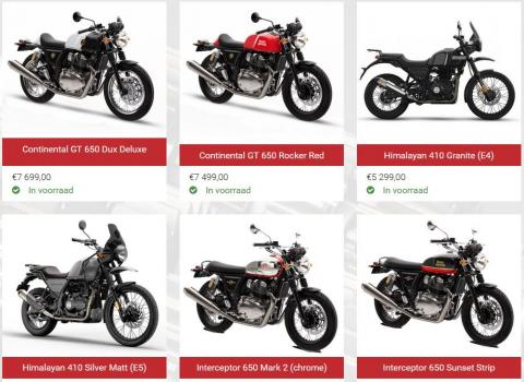 Royal Enfield stock bij Bike Parts