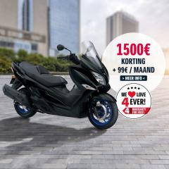 1500 euro korting en 4 jaar gratis garantie bij aankoop van een nieuwe Suzuki AN400